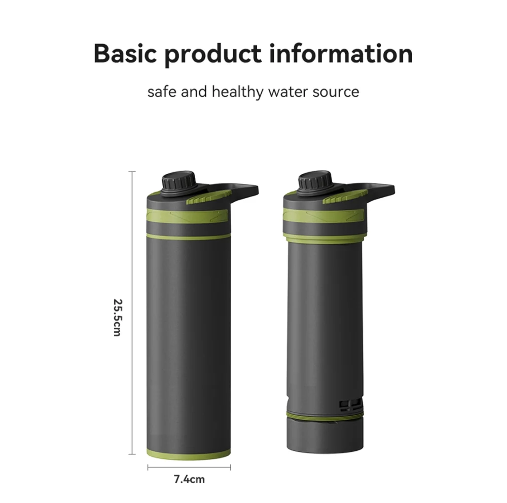 Portable Water Purification Water Bottle With 0.01μm Filter