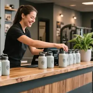 Real customer Customized bulk water bottles for gym