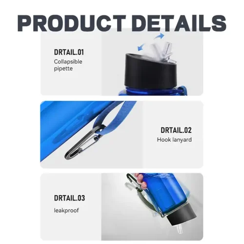 filtered water bottle details