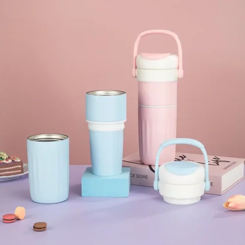 insulated water bottle with straw