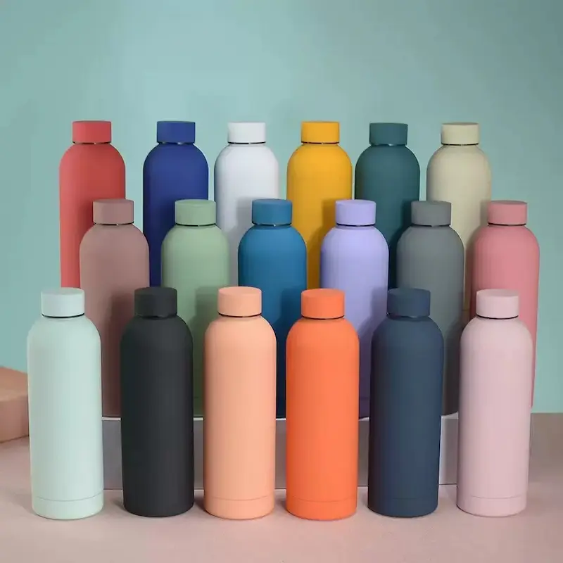 Narrow mouth water bottle color collection